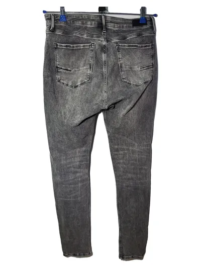 CROSS Jeans Damen Destroyed Jeans Slim Fit Grau W31 L32 Baumwolle