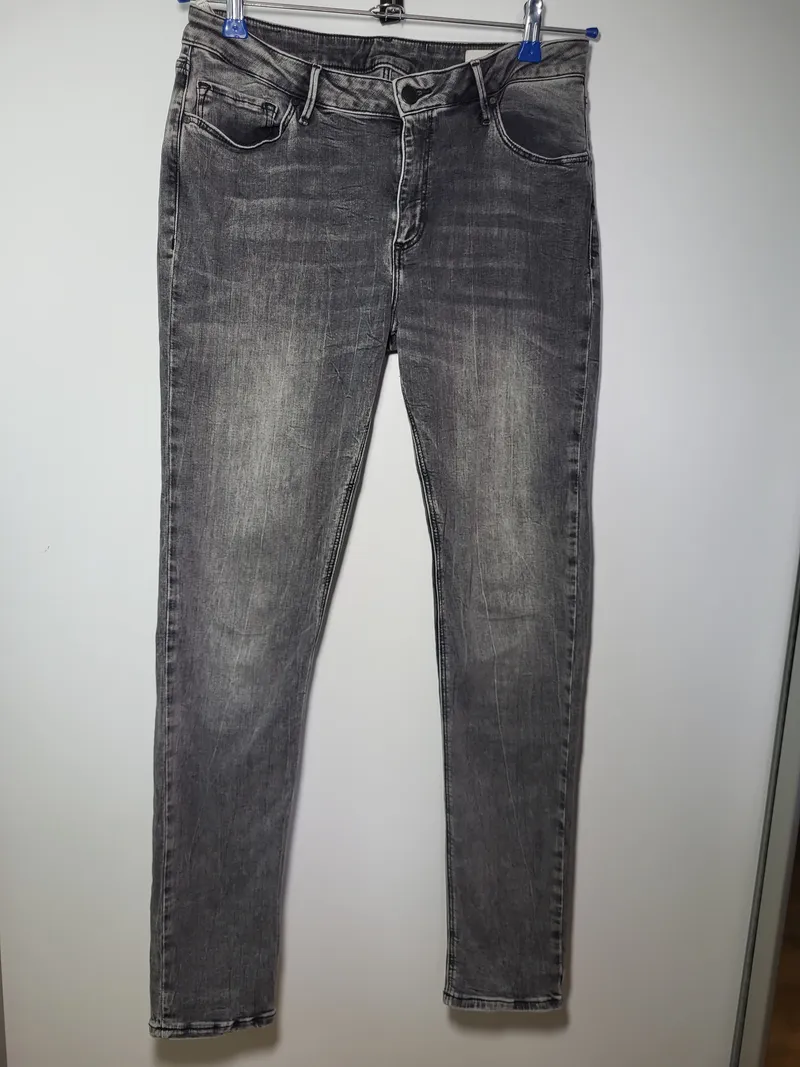 CROSS Jeans Damen Destroyed Jeans Slim Fit Grau W31 L32 Baumwolle 5