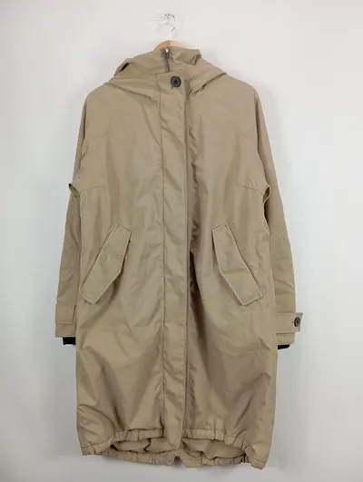 Didriksons Damen Parka Gr. 42 Beige Outdoor Regenjacke Kapuze