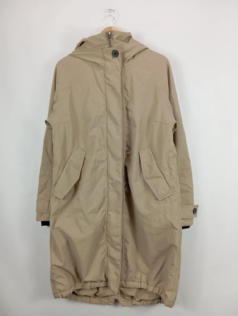 Didriksons Damen Parka Gr. 42 Beige Outdoor Regenjacke Kapuze 2