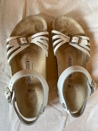 Birkenstock Salina Sandalen Damen Gr. 37 Weiß Casual Sommerschuhe