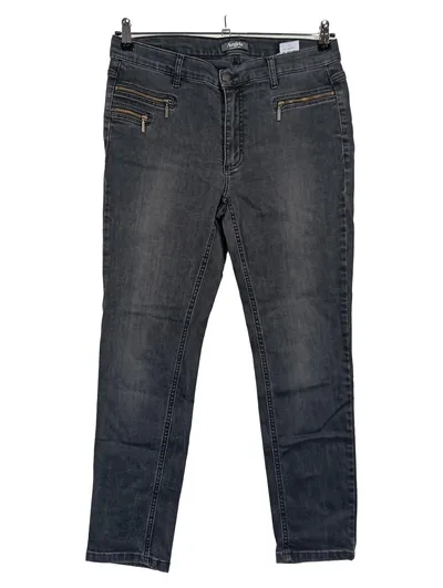 ANGELS Damen Jeans Hose Slim Fit Grau Größe 40 Casual