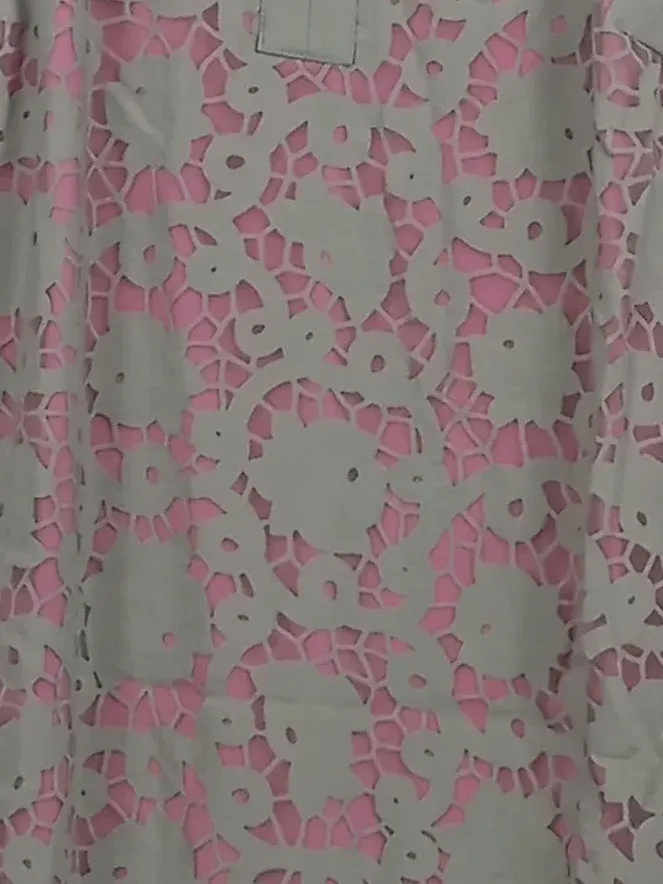 Bianca Damen festliches Kleid Gr. 46 Grau Pink Spitze Viskose 6