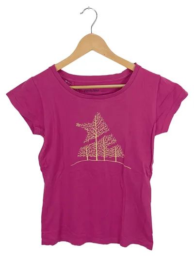 Zimtstern Damen T-Shirt Gr. 40/L Pink Naturmotiv Kurzarm Freizeit