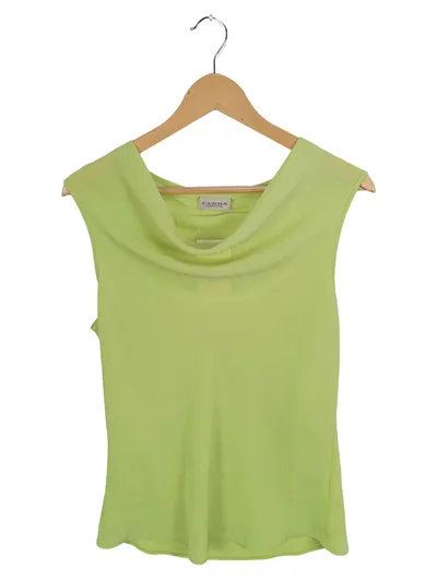 CANDA Damen Pullunder Ärmellos Grün Gr. 38 Freizeit Casual