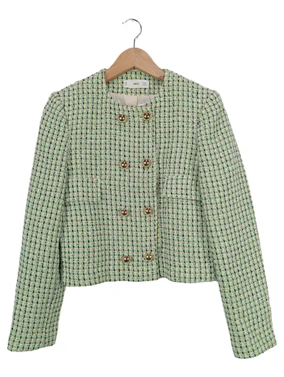 MNG Damen Turnierjacket Gr. 38/M Elegant Strukturmuster Mehrfarbig Business