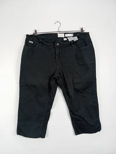 John Blair Damen Jeans Straight Leg Gr. 46 Schwarz Casual