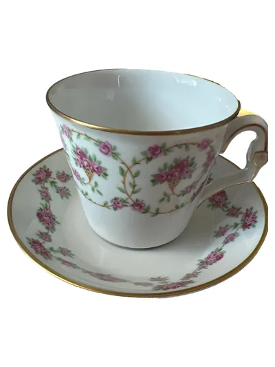 Heinrich Helena Tasse Untertasse Porzellan Klassisch Blumen Mehrfarbig 7.5cm