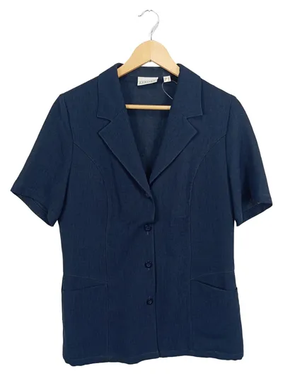 Barisal Damen Kurzarm Blazer Gr. 40 Business Blau