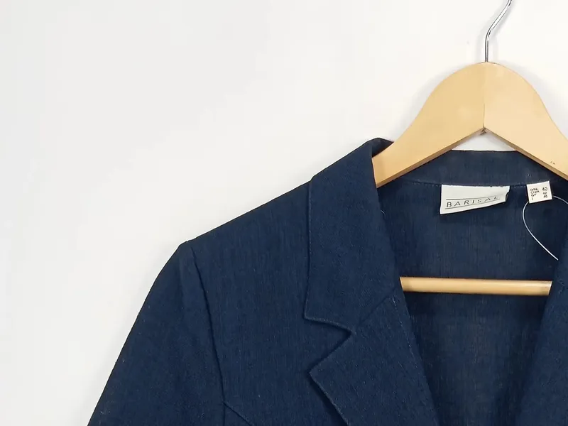 Barisal Damen Kurzarm Blazer Gr. 40 Business Blau 10