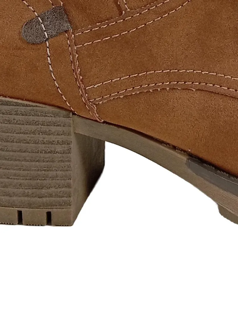 Dockers by Gerli Damen Stiefel Schnürstiefel Braun Gr. 39 Casual mit Absatz 3