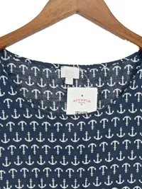 Alba Moda Damen T-Shirt Gr. 38/M Blau Maritim Grafik Viskose Kurzarm 3