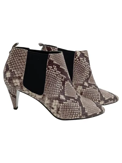 Michael Kors Damen Stiefeletten 39.5 Schlangenmuster Animal-Print Elegant