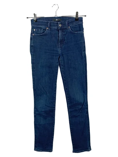 7 For All Mankind Damen Mom Jeans Blau Gr. S 36 L29 Casual Baumwolle