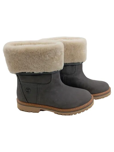 Timberland Chamonix Valley Damen Schneestiefel Grau Gr. 36 Leder Fell