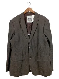 Andrew James Sakko Herren Braun Gr. 52 XL Casual Knopf Polyester 1