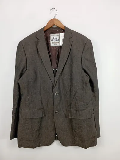 Andrew James Sakko Herren Braun Gr. 52 XL Casual Knopf Polyester