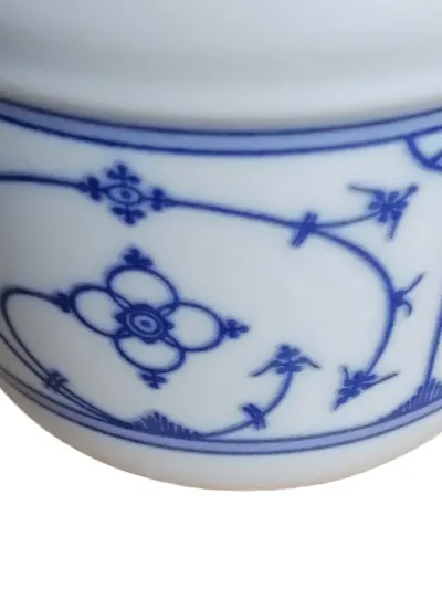 Schirnding Indisch Blau Tasse Unterteller Porzellan Weiß Blau