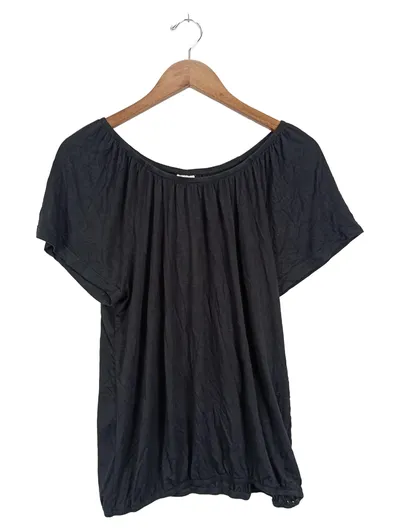 LASCANA Damen T-Shirt Schwarz Casual Uni Einheitsgröße Kurzarm