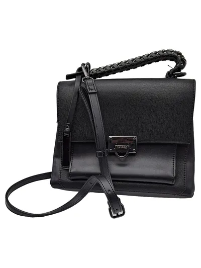 Aldo Damen Umhängetasche Schwarz Lederoptik Crossbody Kette Schultertasche
