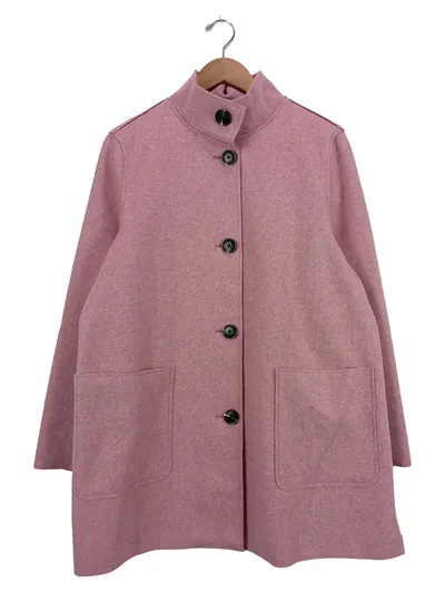 Junge Damen Klassischer Mantel Gr. 42/XL Rosa Eleganter Kurzmantel