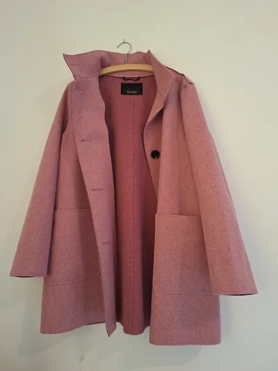 Junge Damen Klassischer Mantel Gr. 42/XL Rosa Eleganter Kurzmantel