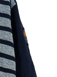 Blue Seven Kinder Kapuzenpullover Gr. 140 Blau Gestreift Hoodie Baumwolle 3
