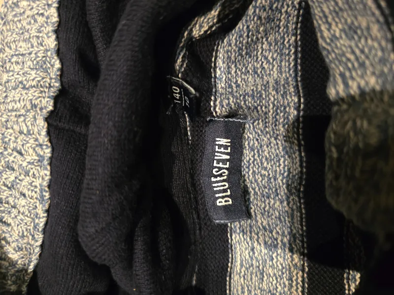 Blue Seven Kinder Kapuzenpullover Gr. 140 Blau Gestreift Hoodie Baumwolle 5