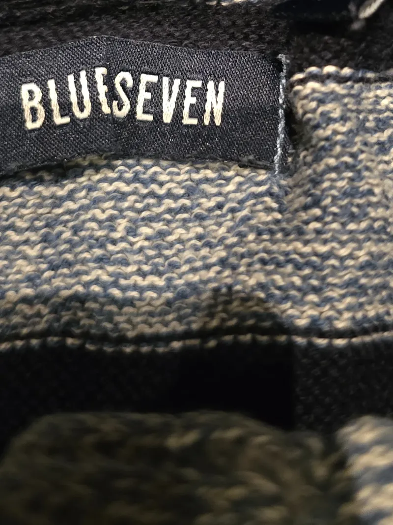 Blue Seven Kinder Kapuzenpullover Gr. 140 Blau Gestreift Hoodie Baumwolle 6