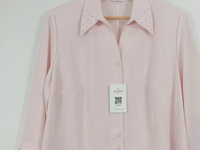 ERFO Damen Bluse Gr. 44/XXL Rosa Elegant mit Strassbesatz