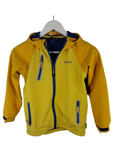 JAKO-O Kinder Softshelljacke Gr. 128/134 Gelb Outdoor Kapuze