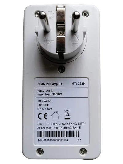 devolo dLAN 200 AVplus Powerline Netzwerk Adapter weiß gebraucht