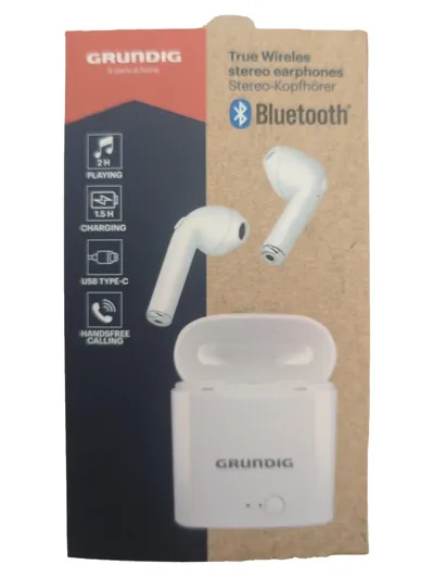 Grundig 871125229141 True Wireless Stereo In-Ear Kopfhörer Bluetooth Weiß
