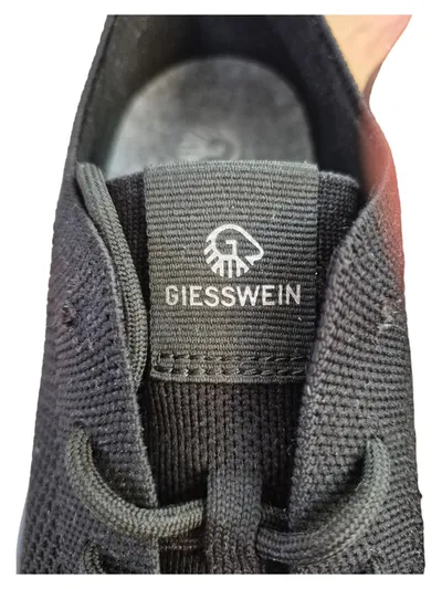 Giesswein Herren Sneaker Low Schnürung Textil Schwarz Gr. 38 Alltag