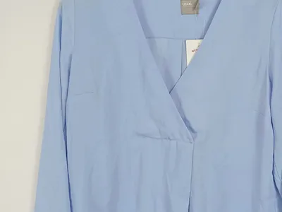 ASOS Damen Bluse Business Langarm Blau Gr. 36/S