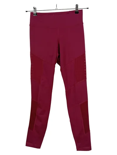 Reebok Damen Leggings Gr. S Pink Sportlich mit Mesh-Details