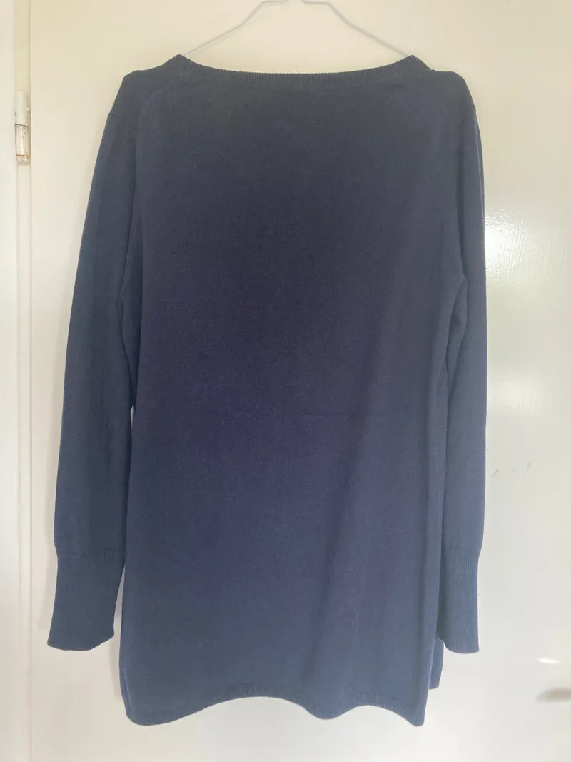 Brookshire Damen Strickjacke Blau Gr. 42/XL Casual Wolle Cardigan 2