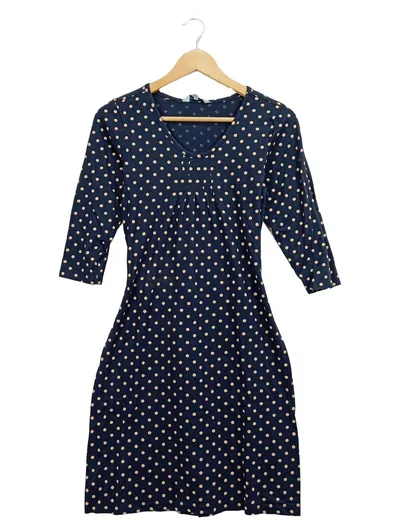 Dickins & Jones Damen Freizeitkleid Gr. 38/M Blau Punkte Baumwolle
