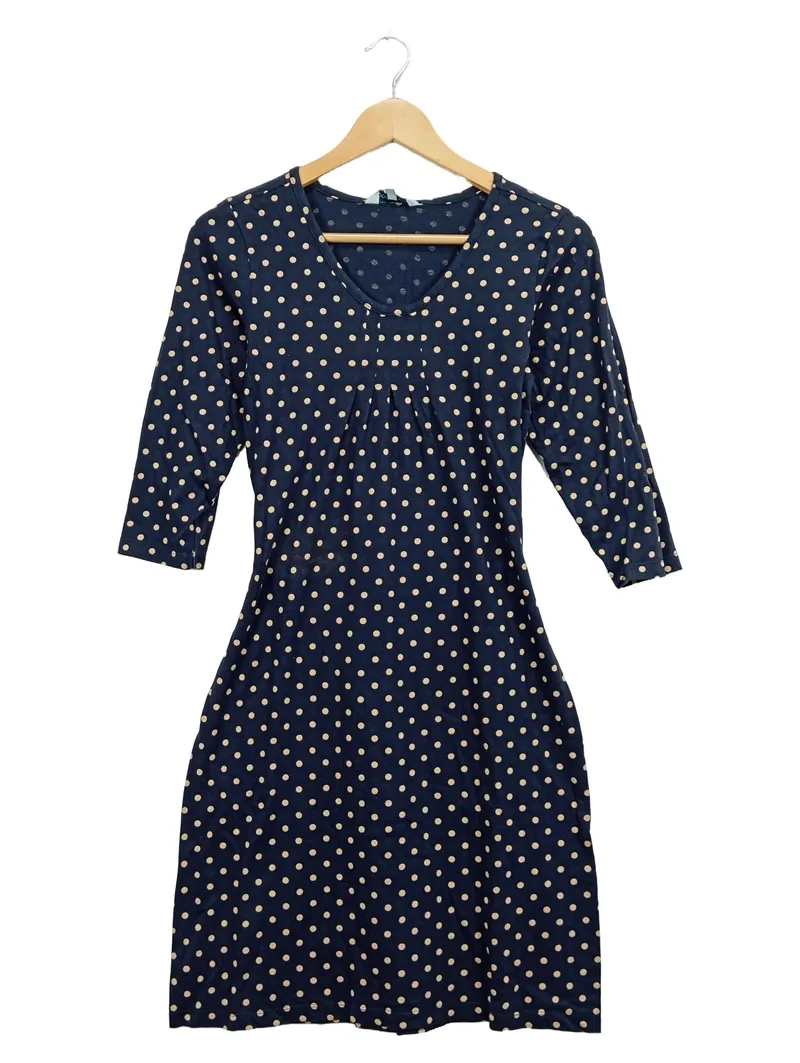 Dickins & Jones Damen Freizeitkleid Gr. 38/M Blau Punkte Baumwolle 1