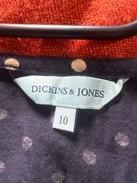 Dickins & Jones Damen Freizeitkleid Gr. 38/M Blau Punkte Baumwolle 2