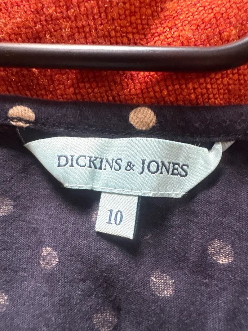 Dickins & Jones Damen Freizeitkleid Gr. 38/M Blau Punkte Baumwolle 2
