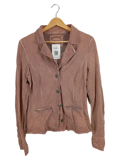 Simclan Blazer Damen Rosa Baumwolle Vintage Gr. 38 Langarm Casual
