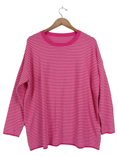 Maerz Damen Pullover Gr. 44 Pink gestreift Casual Langarm