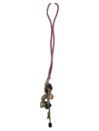 Street One Damen Halskette mit Anhänger Lila Amethyst Steine 46cm Casual