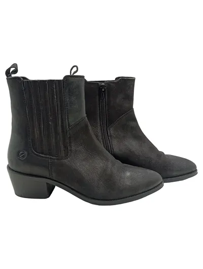 Paul Vesterbro Damen Stiefeletten Gr. 39 Grau Leder Western Chelsea Boots