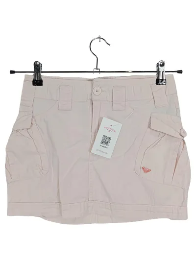 ROXY Cargo Shorts Rosa Gr. 140 Kinder Baumwolle Freizeit Logo Stickerei