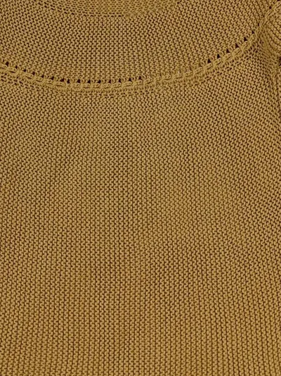 Hans Natur Kinder Pullover Strickmuster Lochmuster Gelb Gr. 104 Baumwolle