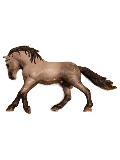 Schleich Pferd Mustang Stute Grau Schwarze Mähne Spielfigur 17cm