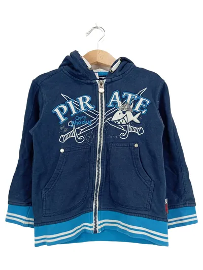 Reef Kinder Kapuzenpullover Piraten Motiv Gr. 104/110 Blau Baumwolle