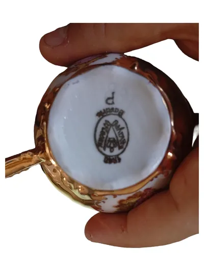 Bavaria Tasse Unterteller Porzellan Romantisch Florales Muster Mehrfarbig 4cm